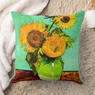 Coussin Van Gogh - Tournesols, Trois,