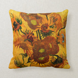 Coussin Van Gogh - Vase avec 15 tournesols