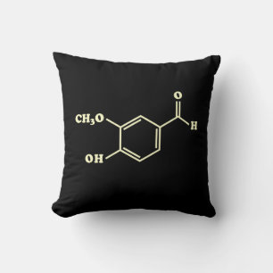 Coussin Vanille Vanillin Formule chimique moléculaire