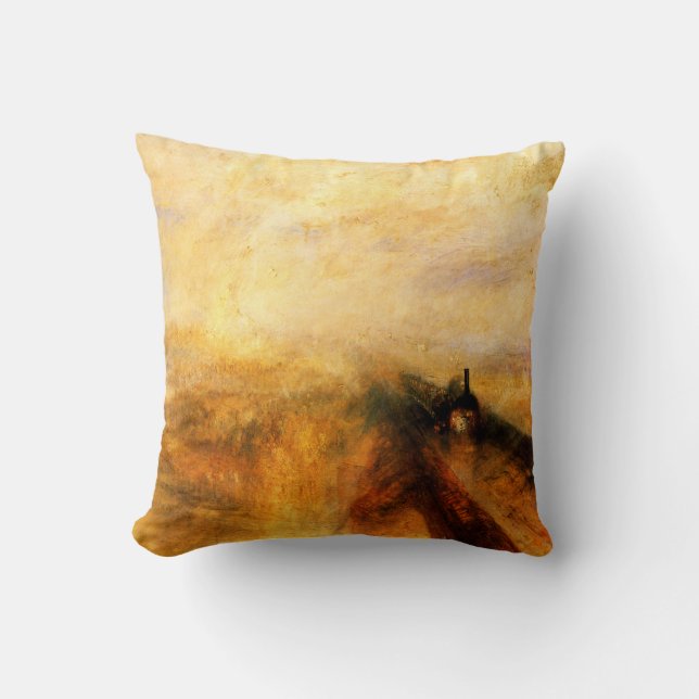 Coussin Vapeur de pluie de JMW Turner et carreau de (Recto)