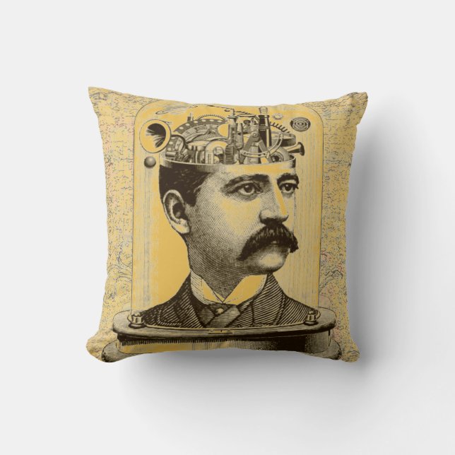 Coussin Vapeur Motif roues, engrenages cogs et choses (Recto)