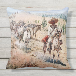 Coussin "Vaquero Pack Train" par Edward Borein