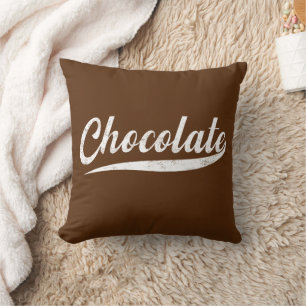 Coussin Varsité aléatoire - Chocolat