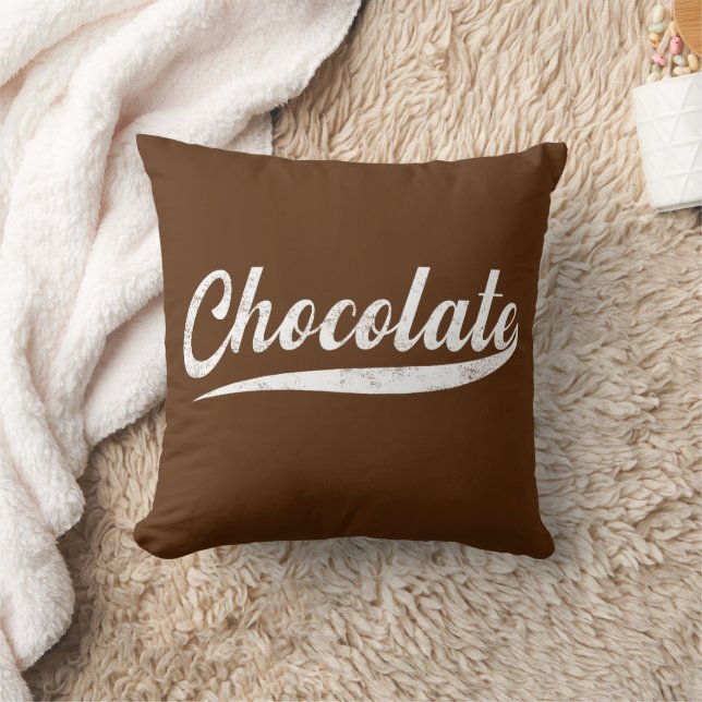 Coussin Varsité aléatoire - Chocolat (Couverture)