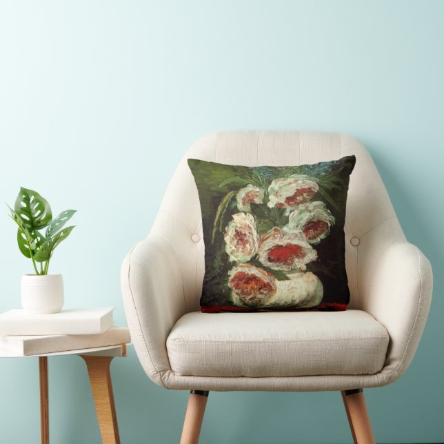 Coussin Vase aux pivoines de Vincent van Gogh (Chaise)