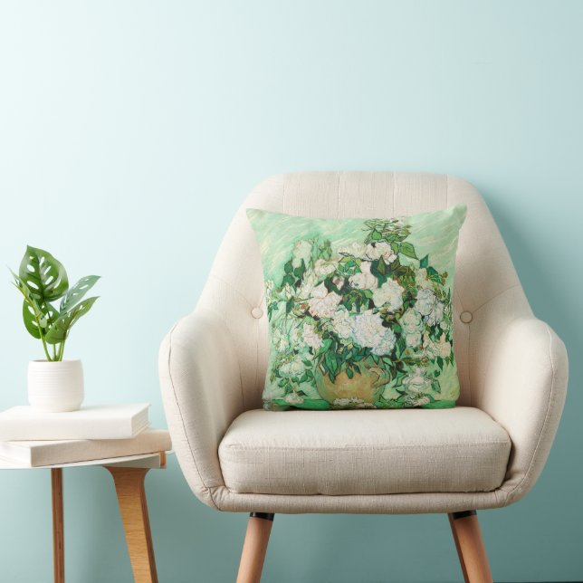 Coussin Vase aux roses roses, Vincent Van Gogh (Chaise)
