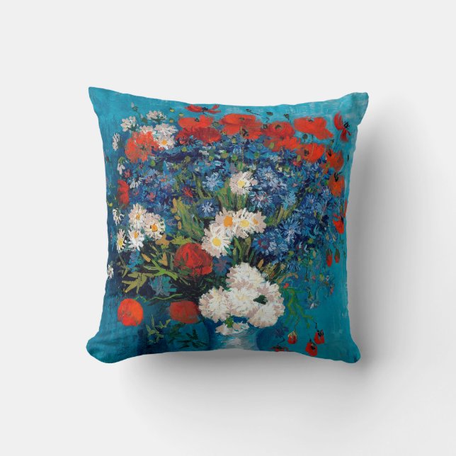 Coussin Vase avec Cornflowers et Poppies, Van Gogh (Recto)