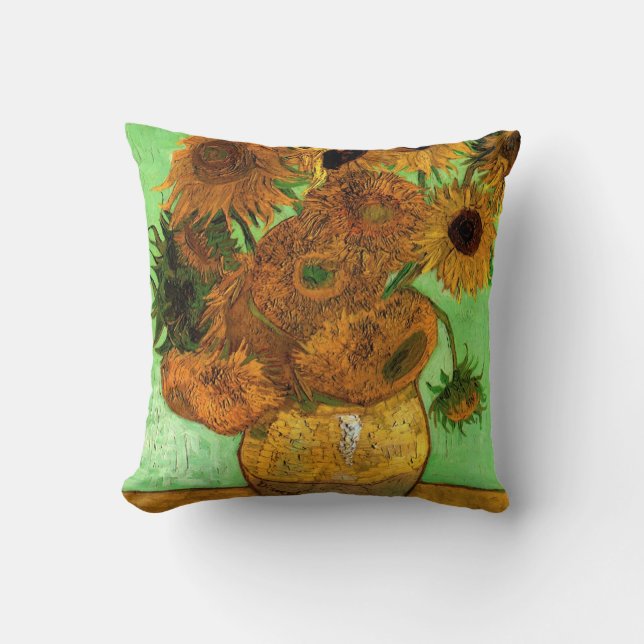 Coussin Vase avec douze tournesols par Vincent van Gogh (Recto)