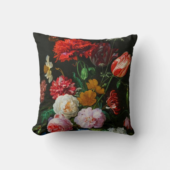 Coussin Vase de verre avec des fleurs (Recto)
