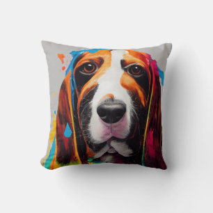 Coussin Vasset Hound Chien animal familier adorable Animal