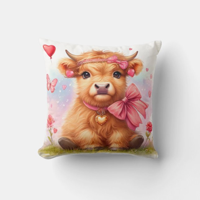 Coussin Veau Papillon – Douceur Romantique (Recto)