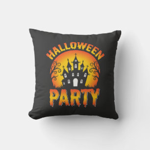 Coussin Vecteur de fête de maison hantée Halloween