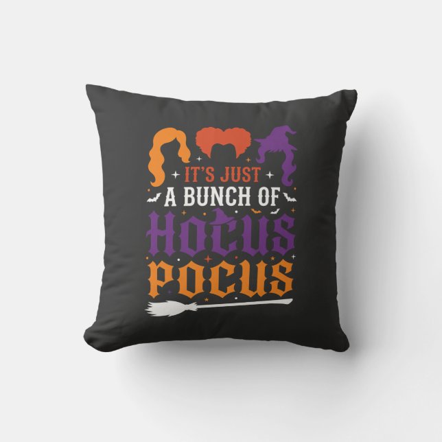 Coussin Vecteur de typographie de sorcière de Hocus Pocus  (Recto)