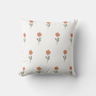 Coussin vecteur simple motif botanique sans couture avec f