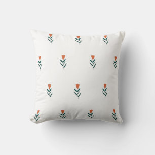 Coussin vecteur simple motif botanique sans couture avec f
