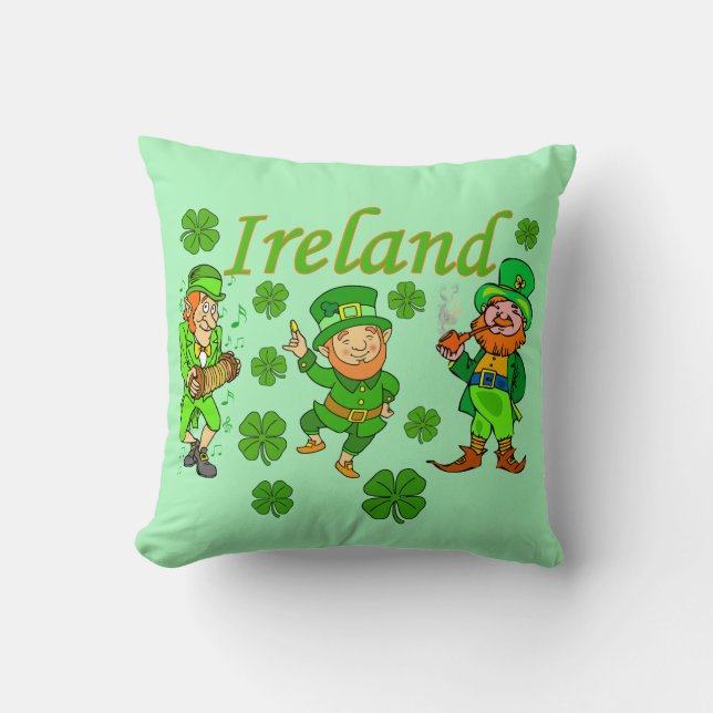 Coussin Vecteur - trèfle Irlande de lutin (Recto)