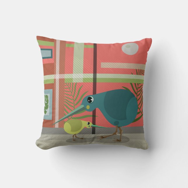 Coussin Vector Kiwi Bird (Recto)