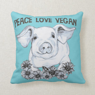 Coussin végétalien de porc d'amour de paix