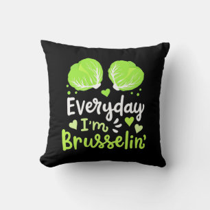 Coussin Végétarien Tous Les Jours Je Suis Brusselin