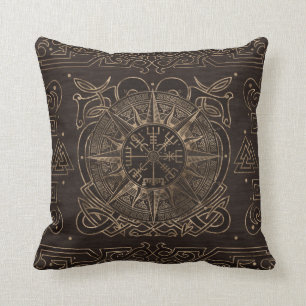 Coussin Végétarienne - Ornement de boussole viking