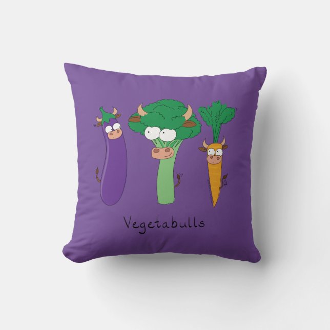 Coussin Végétaux amusants Cute Cartoon Enfants (Recto)