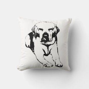 Coussin Veille côté coeur en encre