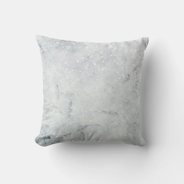Coussin Veines gris quartz bleu Marbre moderne Gold Gris (Recto)