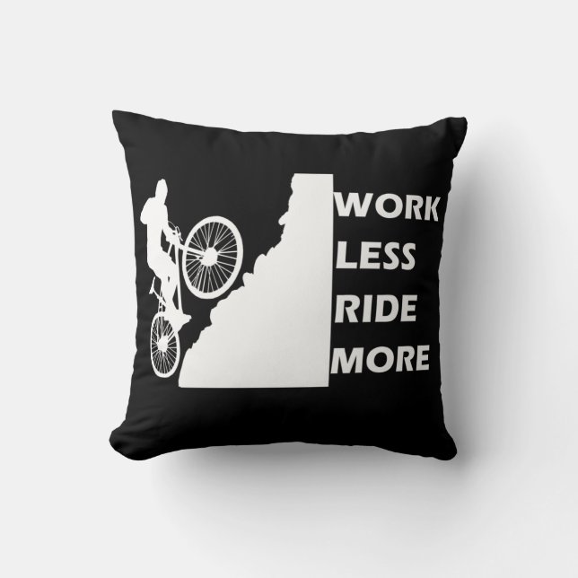 Coussin Vélo de Montagne Motivationnel - Citation de Cycli (Recto)