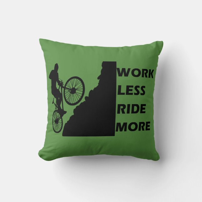 Coussin Vélo de Montagne Motivationnel - Citation de Cycli (Recto)