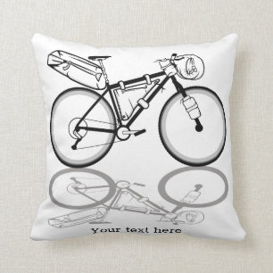 Coussin Vélo noir et blanc