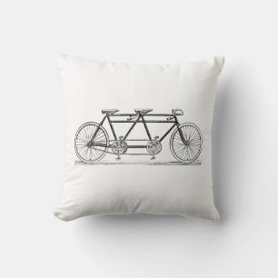 Coussin Vélo vintage construit pour deux / Vélo tandem
