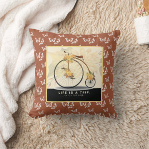 Coussin Vélo vintage   Profitez de l'oreiller à lancer à v