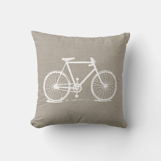 Coussin Vélo Vintage rustique (Recto)