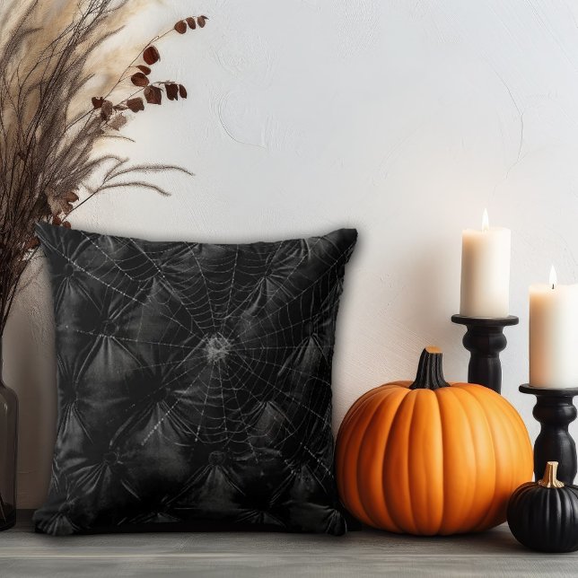 Coussin Velvet rembourré avec Spider Web (Créateur téléchargé)