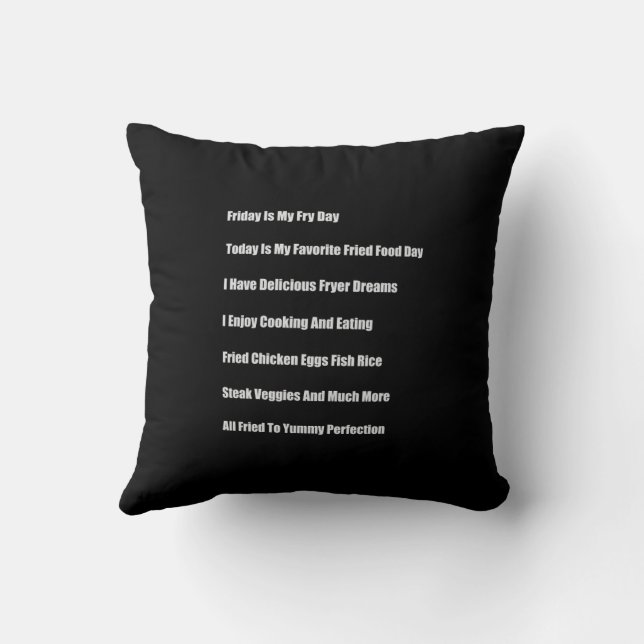 Coussin Vendredi Est Mon Jour De Frites (Verso)