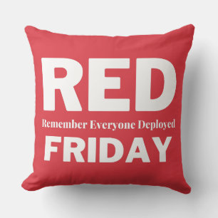 Coussin Vendredi rouge n'oublions pas tous ceux qui sont d