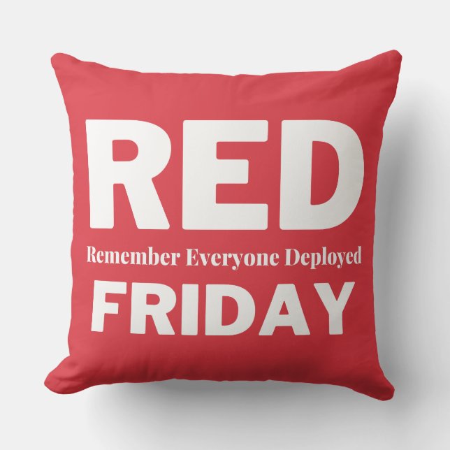 Coussin Vendredi rouge souvenez-vous de tous ceux qui ont  (Recto)