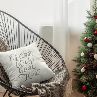 Coussin Venez Adore-Lui La Main Calligraphiée