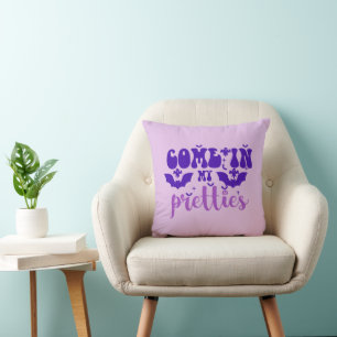 Coussin Venez dans My Pretties Purple Halloween