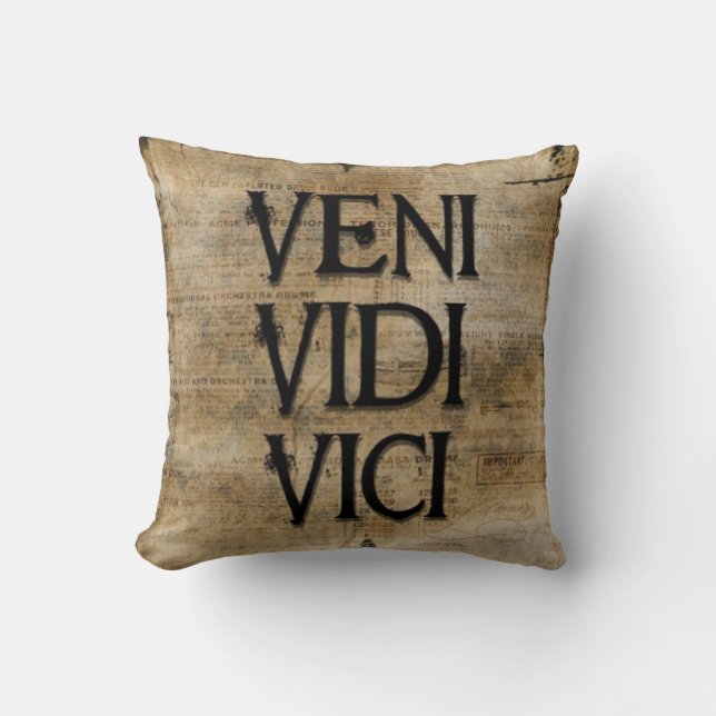 Coussin Veni Vidi Vici par Vetro Designs (Recto)