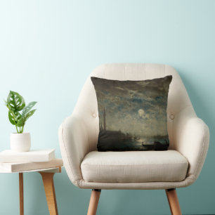Coussin Venise et le Campanile au Clair de Lune