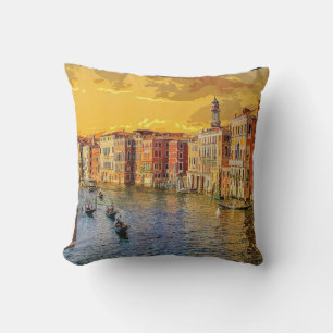 Coussin Venise Italie Gondola Waterway Building #15