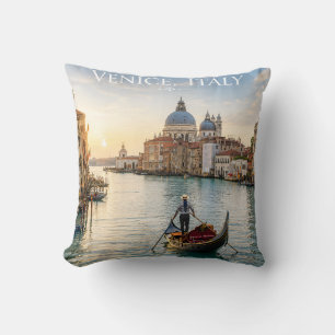 Coussin Venise Italie Grand Canal Gondole Coucher de solei
