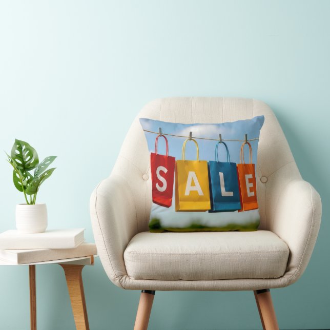 Coussin Vente de sacs shopping en papier en ligne (Chaise)