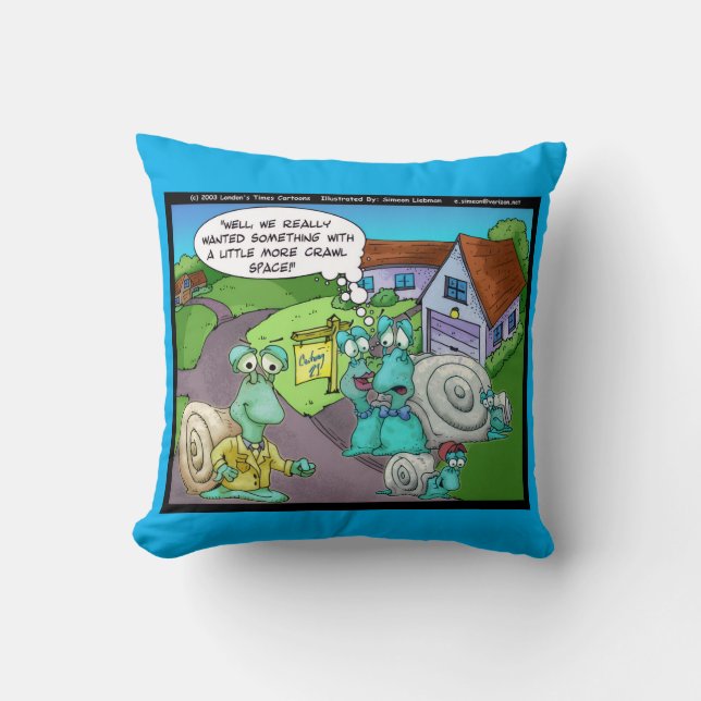 Coussin Ventes immobilières escargot Cadeaux et objets de  (Recto)