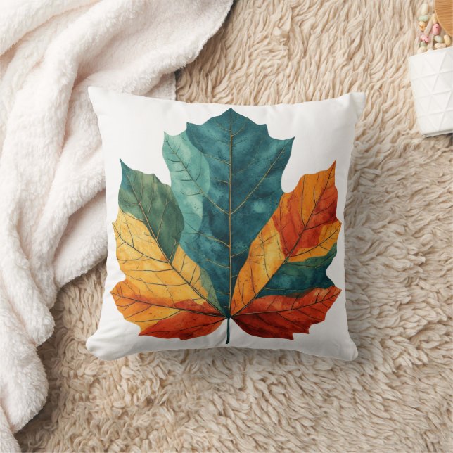 Coussin Verdure Aquarelle Feuilles botaniques (Couverture)