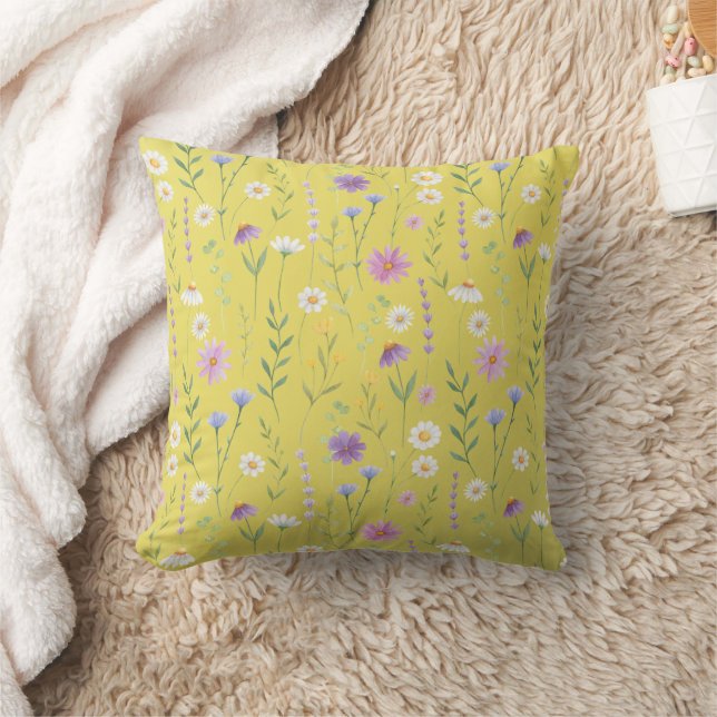 Coussin Verdure moderne Aquarelle Rustique Botanique flora (Couverture)