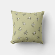 Verdure vert sauge floral rustique 