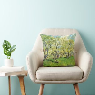 Coussin Verger en fleurs par Vincent van Gogh