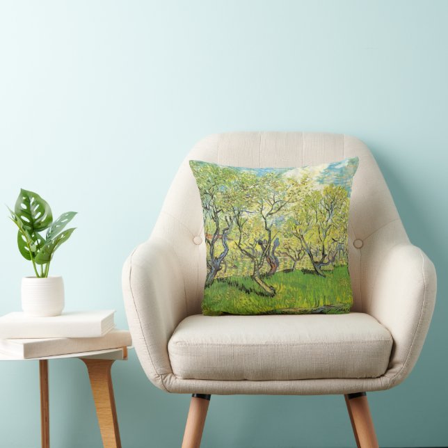 Coussin Verger en fleurs par Vincent van Gogh (Chaise)